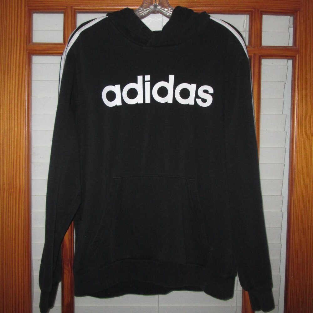 Adidas Hoodie Sweatshirt Faded Black Men's Large